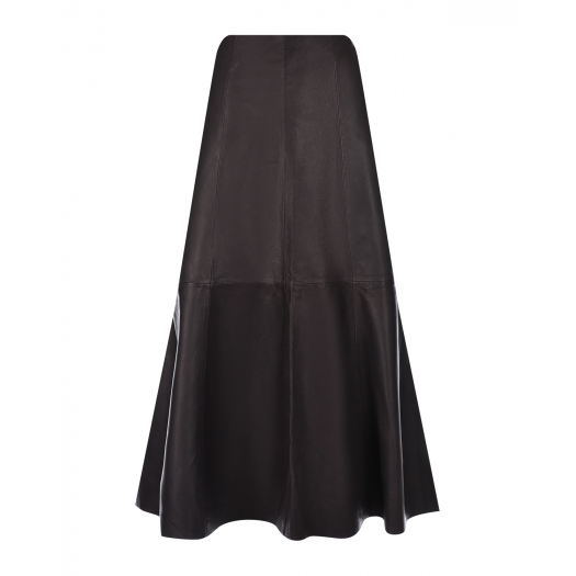 Черная кожаная юбка Parosh | Фото 1