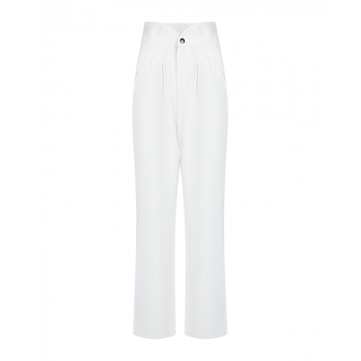 Белые джинсы с высокой посадкой Forte dei Marmi Couture | Фото 1