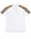 Белая футболка-поло с бежевыми вставками Burberry | Фото 2