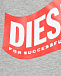 Серый свитшот с крупным лого Diesel | Фото 3