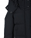 Черное пальто-пуховик с логотипом на капюшоне Woolrich | Фото 3