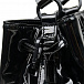 Черная сумка из лаковой эко-кожи, 22х22х13 см No. 21 | Фото 5