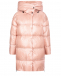 Розовое пальто-пуховик ADD | Фото 1