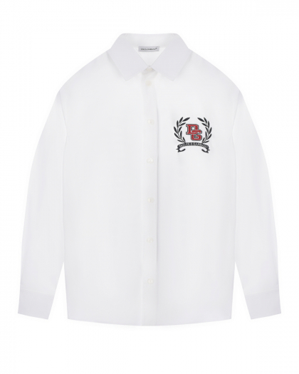 Рубашка с вышивкой, белая Dolce&Gabbana | Фото 1