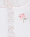 Белый комбинезон с цветочной вышивкой и рюшами Aletta | Фото 3