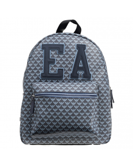 Синий рюкзак с крупным лого, 37x30x14 см Emporio Armani Мультиколор, арт. 402534 2F599 48436 | Фото 1