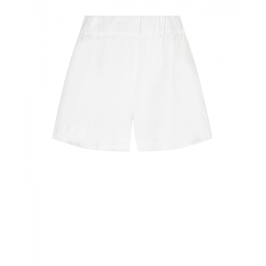 Белые льняные шорты 120% Lino | Фото 1