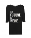 Черная футболка с принтом &quot;Future is here&quot; Pietro Brunelli | Фото 1