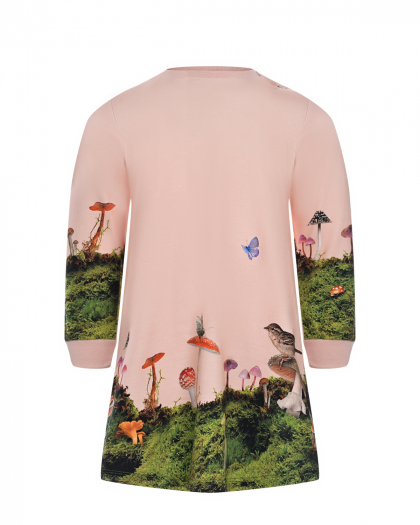 Платье с принтом &quot;грибы&quot;, розовое Molo | Фото 1