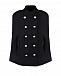 Черное пальто-кейп из шерсти Balmain | Фото 3