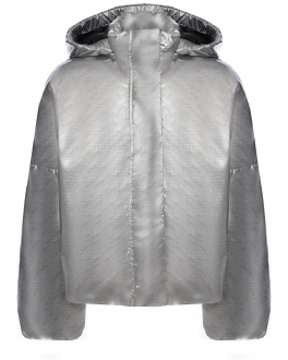 Серебристая куртка с капюшоном Diesel Серебристый, арт. J00896 KXBDP K90A | Фото 1