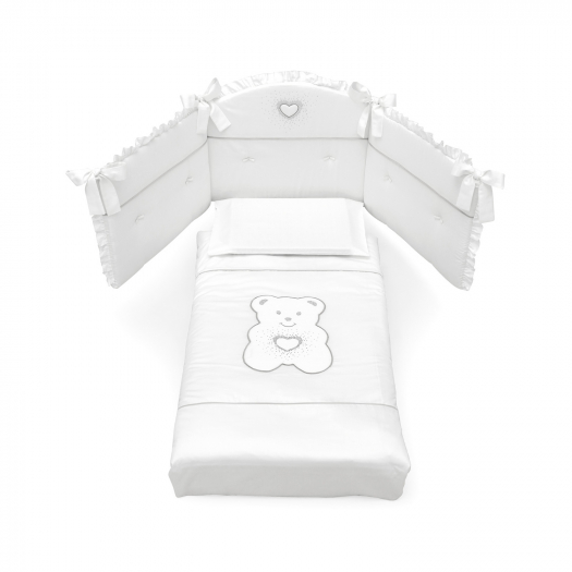 Комплект постельного белья Tiffany белый Erbesi | Фото 1