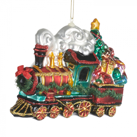 Подвеска Рождественский поезд, зеленый/красный, 16,5 см Goodwill | Фото 1