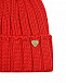 Красная шапка с двухцветным меховым помпоном Il Trenino | Фото 3