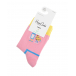 Розовые носки с принтом &quot;печенье и молоко&quot; Happy Socks | Фото 1