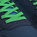 Темно-синие кроссовки с зелеными шнурками Bikkembergs | Фото 6