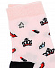 Розовые носки с принтом &quot;Короны и сердечки&quot; Story Loris | Фото 2