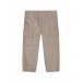 Бежевые брюки с карманами карго IL Gufo | Фото 1