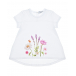 Белая футболка с принтом &quot;полевые цветы&quot; Monnalisa | Фото 1