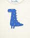 Футболка с принтом &quot;синий динозавр&quot; Sanetta Kidswear | Фото 3