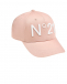 Бейсболка с белым лого, розовая No. 21 | Фото 1