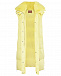 Желтый удлиненный жилет с меховой отделкой Yves Salomon | Фото 6