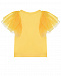 Желтая футболка с рюшами Monnalisa | Фото 2