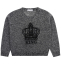 Серый джемпер с вышивкой &quot;King&quot; Dolce&Gabbana | Фото 1