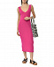 Трикотажное платье миди с V вырезом, розовое Pietro Brunelli | Фото 4