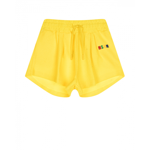 Желтые шорты с лого MSGM | Фото 1
