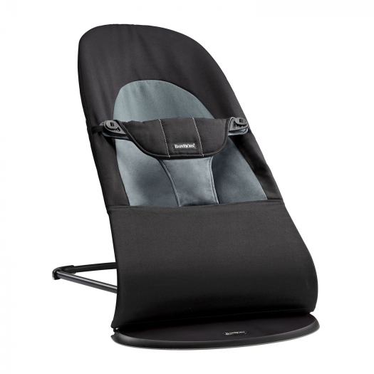 Шезлонг-кресло для детей Baby Bjorn Balance Soft, черный с серым  | Фото 1