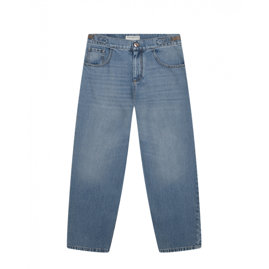 Синие джинсы свободного кроя Brunello Cucinelli | Фото 1