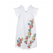 Белое платье с цветочной вышивкой Vivetta | Фото 1