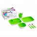 Набор посуды Splash (3 миски, стаканчик, столовые приборы), зеленый MUNCHKIN | Фото 1
