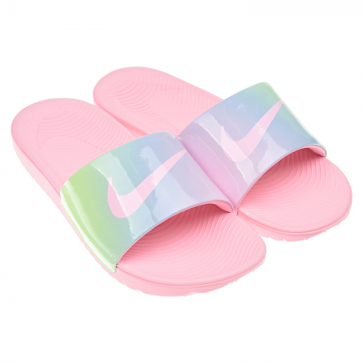 Розовые шлепки с логотипом Nike | Фото 1