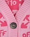 Розовый кардиган со сплошным лого Off-White | Фото 4