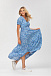 Голубое платье с мелким цветочным принтом Pietro Brunelli | Фото 2