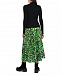 Черно-зеленая плиссированная юбка с принтом &quot;бабочки&quot; MSGM | Фото 3