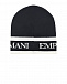 Темно-синяя шапка с лого Emporio Armani | Фото 2