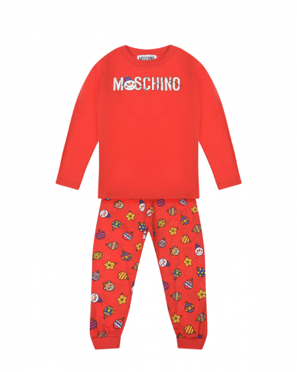 Комплект: толстовка и брюки, красный Moschino | Фото 1