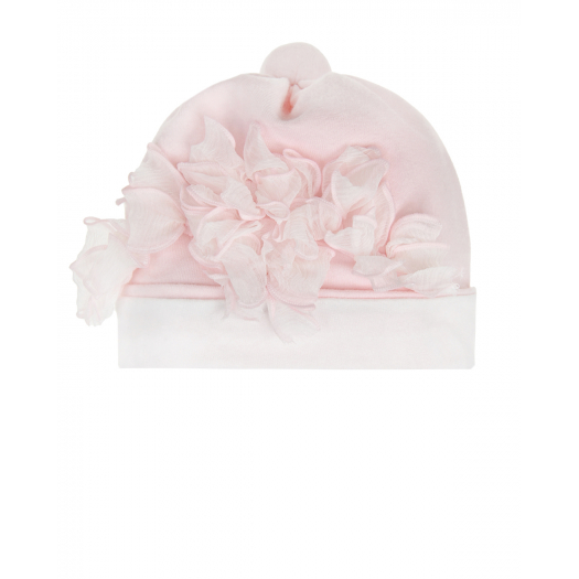 Розовая шапка с аппликацией Aletta | Фото 1