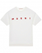 Белая футболка с красным лого MARNI | Фото 1