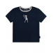 Синяя футболка с вышивкой &quot;теннисист&quot; Sanetta fiftyseven | Фото 1