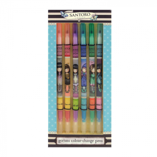 Ручки цветные в наборе 6шт, серия &quot;Gorjuss&quot; 1 x 9.2 x 20 см Santoro | Фото 1