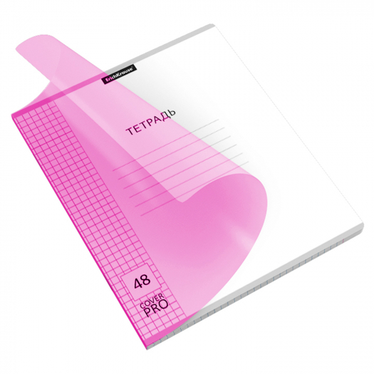 Тетрадь 48 листов, клетка, Классика CoverPrо Neon, розовый, А5+, комплект 5 штук ErichKrause | Фото 1