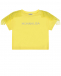 Желтая укороченная футболка Monnalisa | Фото 1