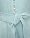 Льняное мини-платье с жемчужными пуговицами, голубое Forte dei Marmi Couture | Фото 7