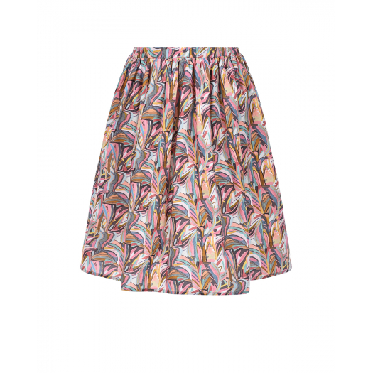 Хлопковая юбка с абстрактным принтом Paade Mode | Фото 1