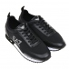 Черные кроссовки с белым логотипом Emporio Armani | Фото 1