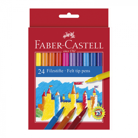 Фломастеры в картонной коробке, 24 шт Faber-Castell | Фото 1